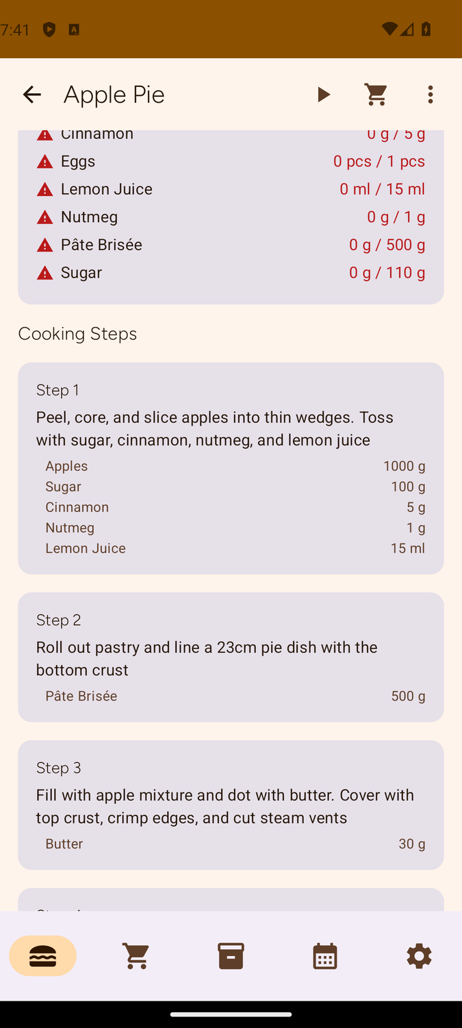 Recipe editing and collaboration